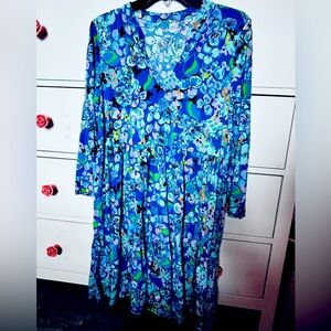 Lilly Pulitzer Floral Blue Dress